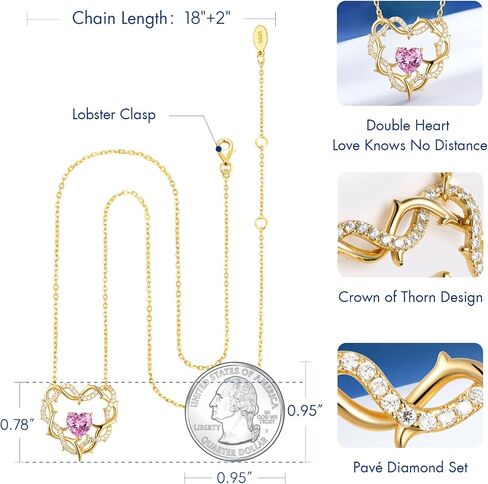 KSTYLE 14K GOLD GOLD BIRDANTENTENTANTALTANTATORS للنساء ، هدايا أعياد الميلاد الدينية لزوجة الابنة الشقيقة أمي ، التاج المسيحي من مجوهرات الأشواك غير المشوهة (925 sterling Silver Base) in Kuwait