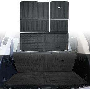 حصيرة مسند لبطانات البضائع لإكسسوارات Nissan Armada 2025 2026 مع خطاف وخلف الجذع الخلفي حصيرة المقعد الخلفي واقي خلفي جميع الطقس مضاد للانزلاق بطانة الكلب 5 PCs in Kuwait