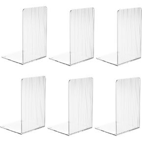 Lulonpon 4 Pitch Book Weads ، Bookens ، Books End for Shelps ، Closp Books End للكتب الثقيلة ، الكتب الواضحة ، نهايات الكتب الأكريليك للمدرسة ، المكتبة ، منظم سطح المكتب ورفوف الكتب in Kuwait