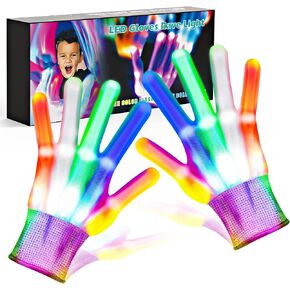 Cool Toys LED Gloves,Fun Toys for Kids Age 3-5 6-8 8-12 with 6 Flash Mode,Light Up Toy for Halloween Christmas Birthday Party in Saudi Arabia
