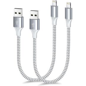 [Apple MFi Certified] Short iPhone Charger 3ft 3Pack,USB A to Lightning Cord Nylon Braided 36 Inch Fast Charging iPhone Cable Compatible with iPhone 14 13 12 11 Pro/Max/Mini Xs SE2/iPad for Car in Saudi Arabia