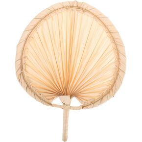 ALIPIS RETRO PALL LEAF FAN المصنوعة يدويًا الصيف مروحة تبريد للبالغين الأولاد والبنات لحفلات الشاطئ ديكور in Kuwait