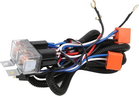 Headlight Relay Harness PE Waterproof Wire Kit Headlight DC 12V Headlight Relay Kit for Positive and Negative Switching Headlights in Saudi Arabia