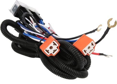 Headlight Relay Harness PE Waterproof Wire Kit Headlight DC 12V Headlight Relay Kit for Positive and Negative Switching Headlights in Saudi Arabia