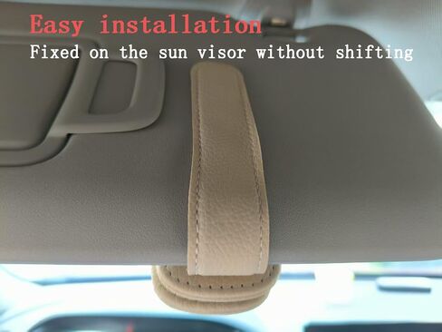 2 Packs Sunglasses Holders for Car Visor,Magnetic Leather Ticket Card Clip - Car Visor Accessories(Red1) in Saudi Arabia