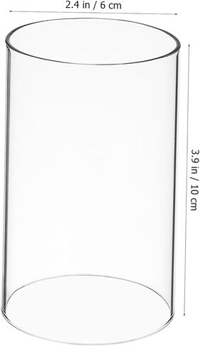 3pcs Windproof Glass Candle Covers Cylinder Candleholders Open-Ended Decorative Shades for Table Centerpieces and Home Decor in Kuwait