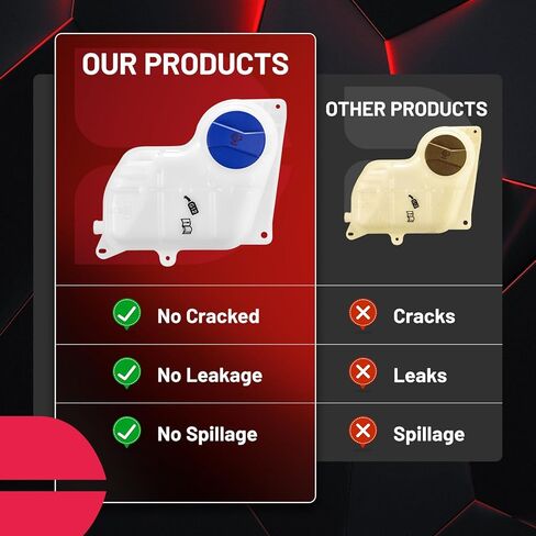 BDFHYK Engine Coolant Expansion Reservoir Overflow Tank Compatible with Audi A3 S3 Volkswagen Golf GTI 2015 2016 1.4L 1.8L 2.0L l4 Replace 5Q0121407D 5Q0121407F V10-4399 in Kuwait