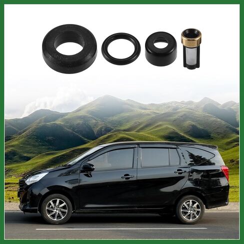 Motoforti Fuel Injector Seal O Ring - Car O-Ring Rebuild Repair Kit - for Toyota 1.8L L4 2000-2005 NBR Rubber Black - 4 Sets Long-Lasting in Saudi Arabia