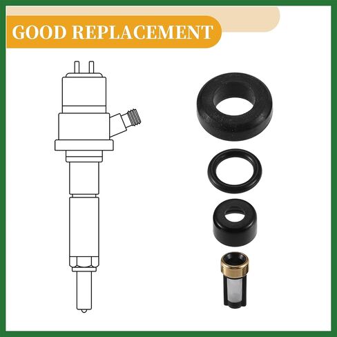 Motoforti Fuel Injector Seal O Ring - Car O-Ring Rebuild Repair Kit - for Toyota 1.8L L4 2000-2005 NBR Rubber Black - 4 Sets Long-Lasting in Saudi Arabia