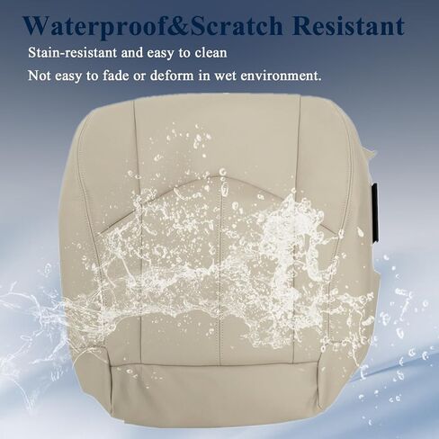 NLQR Front Driver Side Bottom Replacement Seat Cover Microfiber Leather Tan Compatible with Lexus RX300 1999 2000 2001 2002 2003 in Saudi Arabia