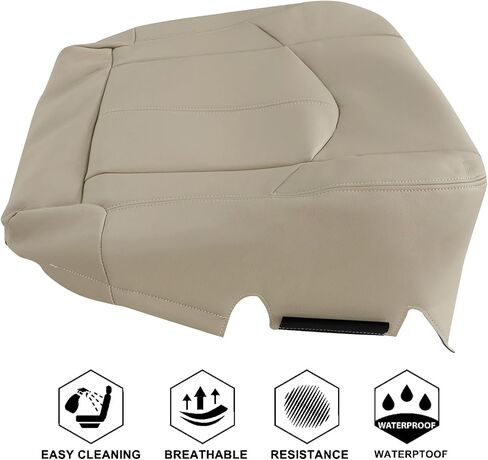 NLQR Front Driver Side Bottom Replacement Seat Cover Microfiber Leather Tan Compatible with Lexus RX300 1999 2000 2001 2002 2003 in Saudi Arabia