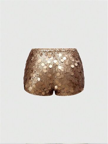 SOLY HUX Women's Sparkly Sequin Micro Shorts Y2k Low Rise Mini Booty Shorts Rave Clubwear in Saudi Arabia