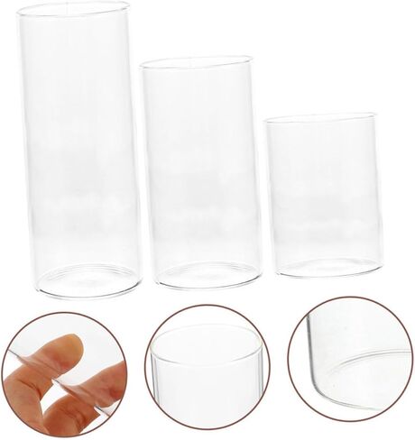 3Pcs Candle Shades Decorative Cylinder Covers for Windproof Protection for Home Decor Weddings Centerpieces in Saudi Arabia