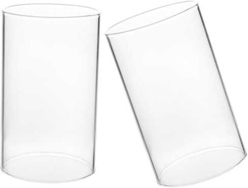 2pcs Glass Candle Covers for Pillar Candles Windproof Decorative Holders for Home in Saudi Arabia