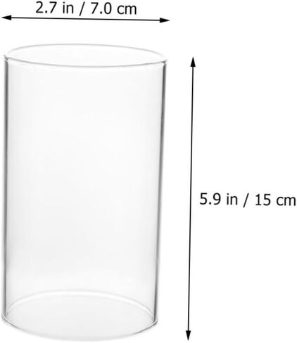 2pcs Glass Candle Covers for Pillar Candles Windproof Decorative Holders for Home in Saudi Arabia