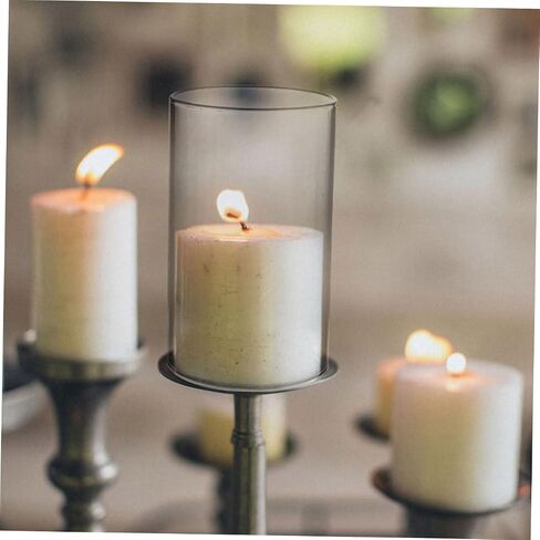 2pcs Glass Candle Covers for Pillar Candles Windproof Decorative Holders for Home in Saudi Arabia