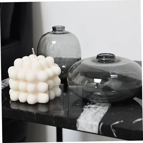 2pcs Glass Candle Covers for Pillar Candles Windproof Decorative Holders for Home in Saudi Arabia