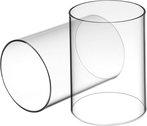 Vaguelly 2pcs Decorative Glass Candleholder Tube Shade Glass Candle Cover Candleholder Open Flame Chimney Tube in Saudi Arabia
