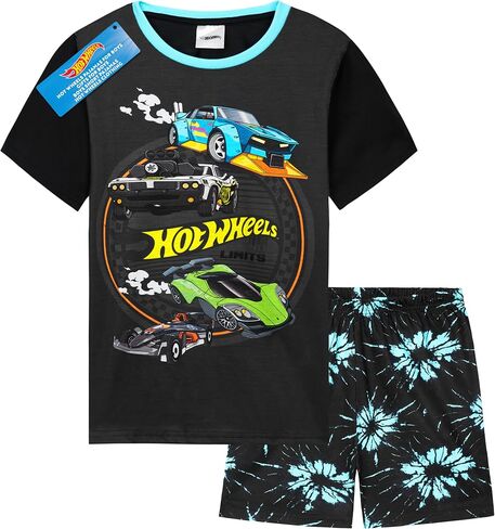 Hot Wheels Clothing Set for Boys with 2 Piece T Shirt and Shorts Matching Clothes Set Race Car Gifts for Boys in Saudi Arabia