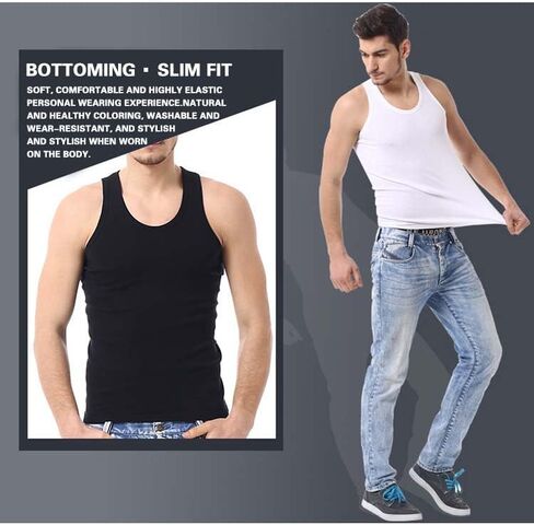 Men's A-Shirt TanksLightweight Cotton Moisture-Wicking Tank Undershirts (3 Pack) in Saudi Arabia