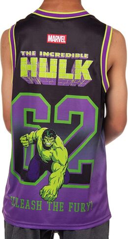 Marvel The Incredible Hulk Basketball Jersey Men's Unleash The Fury Athletic Gym Tank Top in Saudi Arabia