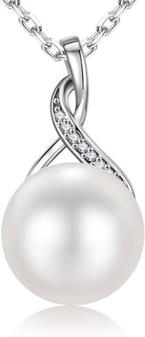 IEFIL 10-11mm Tahitian Black Pearl & Freshwater Pearl Necklace - S925 Sterling Silver Pearls Necklace ، Homies Anniversary Forming for Women زوجة صديقة أمي in Saudi Arabia