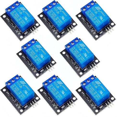 8pcs 1 قناة 5V ترحيل وحدة مؤشر LED LED KY-019 1 Way Relay Shield Board متوافق مع Arduino ARM PIC AVR MCU in Kuwait