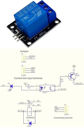 8pcs 1 قناة 5V ترحيل وحدة مؤشر LED LED KY-019 1 Way Relay Shield Board متوافق مع Arduino ARM PIC AVR MCU in Kuwait