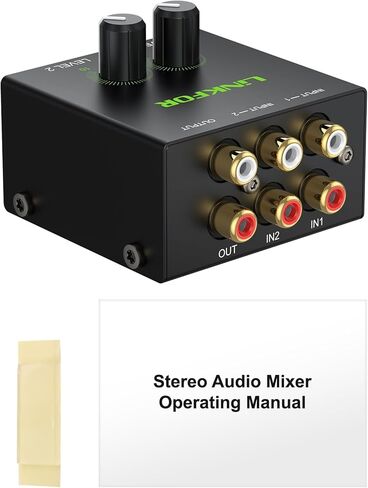 LiNKFOR 6 Channel Audio Mixer, Ultra-compact 6 Channel Bass Noise Line Stereo Audio Mixer for Small Clubs or Bars Microphones, Guitars, Bass, Keyboards and Stage Mixer in Kuwait