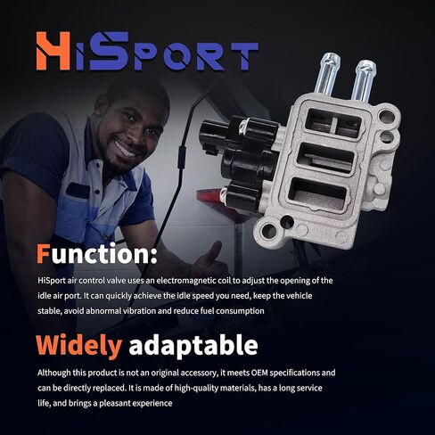 Hisport IAC Ridle Control Valve مع Gasket متوافق مع Honda Accord 2.3L EX LX SE DX 1998-2002 استبدال 36460PAAL21 AC271 in Saudi Arabia