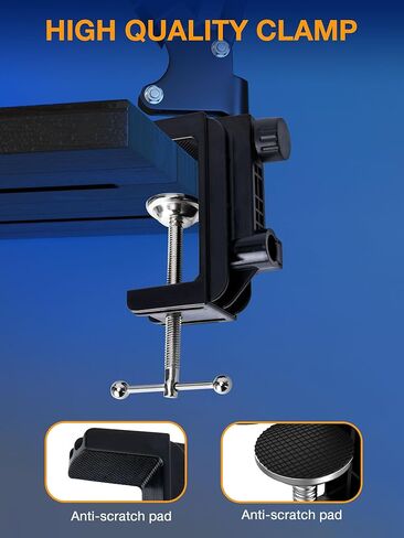 SUNMON RGB Boom Arm - Mic Arm With RGB Light, Adjustable 11 Light Modes, Microphone Boom Arm With Adapter Compatible with Fifine Microphone, Blue Yeti, HyperX QuadCast and Most Gaming Mic in Kuwait