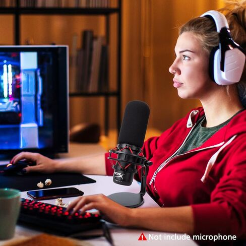 SUNMON RGB Boom Arm - Mic Arm With RGB Light, Adjustable 11 Light Modes, Microphone Boom Arm With Adapter Compatible with Fifine Microphone, Blue Yeti, HyperX QuadCast and Most Gaming Mic in Saudi Arabia