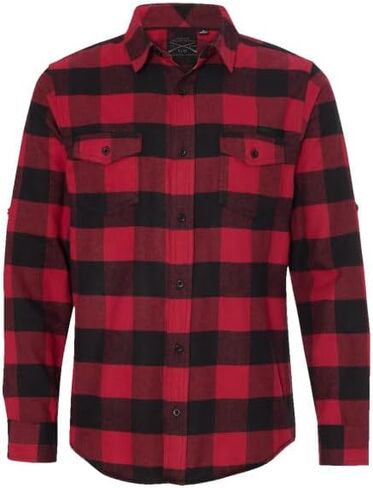 Grunt Style Plaid Flannel Men's Long Sleeve Shirt in Saudi Arabia