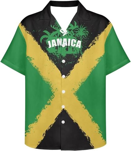 jamaican 2 قطعة مجموعة زوجين من النساء جامايكا العلم قصير الأكمام قميص ضئيل ضئيلة in Kuwait