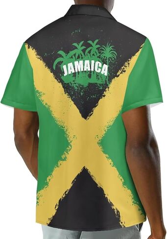 jamaican 2 قطعة مجموعة زوجين من النساء جامايكا العلم قصير الأكمام قميص ضئيل ضئيلة in Kuwait