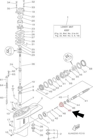 Yamaha 68T-44352-00-00 Impeller; 68T443520000 Made by Yamaha in Saudi Arabia