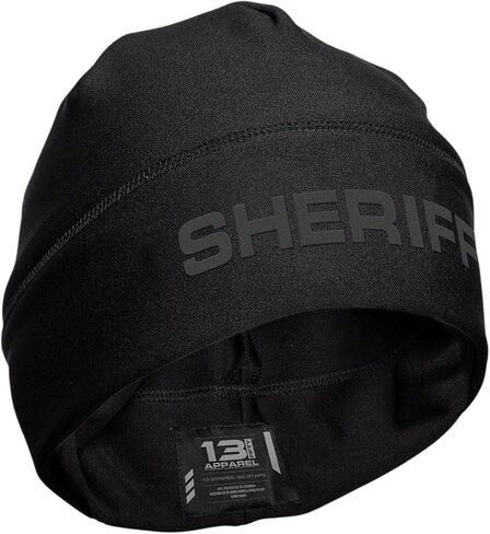 Sheriff Performance Beanie - USA Patriotic Gear - Poly-Spandex Blend for Stretch-Fit Comfort - Unisex Hi-Vis Winter Hat in Saudi Arabia