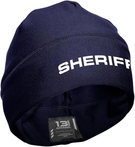 Sheriff Performance Beanie - USA Patriotic Gear - Poly-Spandex Blend for Stretch-Fit Comfort - Unisex Hi-Vis Winter Hat in Saudi Arabia