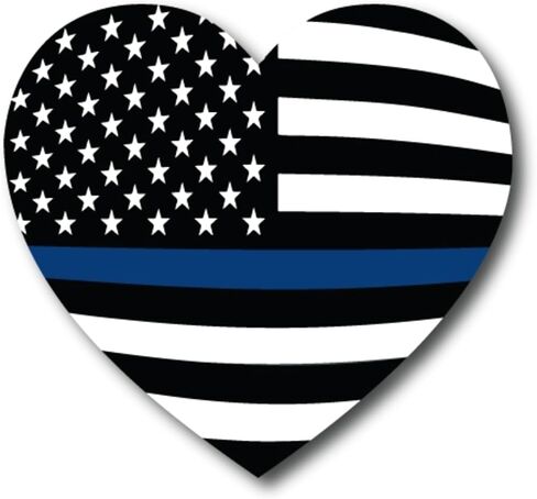 Magnet Me Up Blue Blue Line American Flag Heart Magnet Magnet ، 5 بوصات ، مغناطيس سيارات شاق للسيارات لسيارات الدفع الرباعي ، لدعم ضباط الشرطة وإنفاذ القانون ، المصنوع في الولايات المتحدة الأمريكية in Saudi Arabia