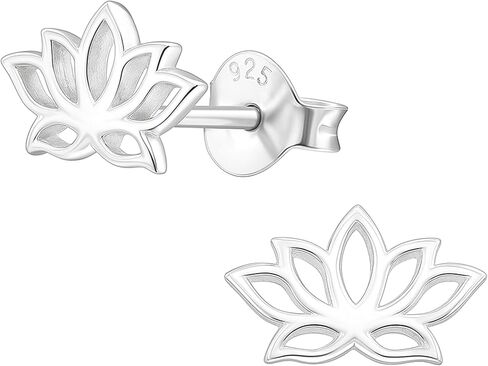 لوتس .925 أقراط من الفضة الاسترليني صغيرة جدًا، ثقب متعدد، للغضاريف، الحلزون، ثقب الأذن الثانية in Kuwait