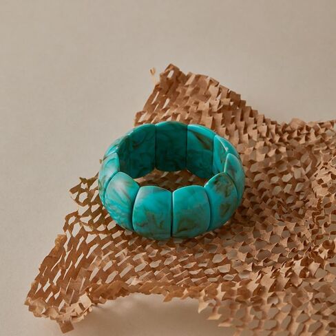 3 PCS Acrylic Resin Bracelet for Women Irregular Geometric Cuff Wide Wristband Bangles Trendy Chunky Resin Stackable Stretch Bracelet Jewelry Set in Saudi Arabia