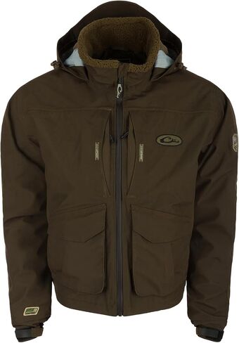 Drake Men's LST Timber Timber مقاومة للماء مقاومة للتنفس سترة مقنعين الصيد قابلة للتعديل مع قناع الوجه/الوجه in Saudi Arabia