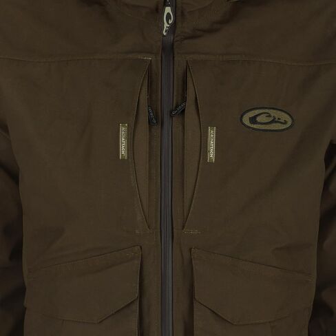Drake Men's LST Timber Timber مقاومة للماء مقاومة للتنفس سترة مقنعين الصيد قابلة للتعديل مع قناع الوجه/الوجه in Saudi Arabia