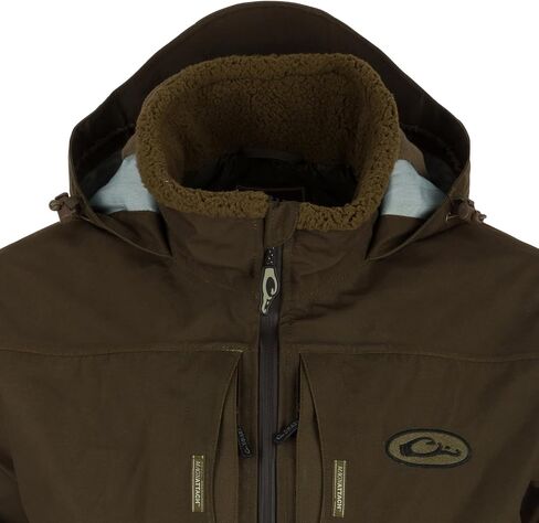 Drake Men's LST Timber Timber مقاومة للماء مقاومة للتنفس سترة مقنعين الصيد قابلة للتعديل مع قناع الوجه/الوجه in Saudi Arabia