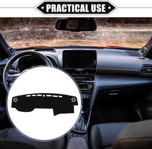 Dashboard Cover Compatible for Toyota 4runner 2015-2019, Non-Slip Polyester Black Red Dash Cover Mat Dash Board Protector Cover in Saudi Arabia