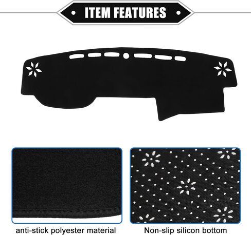 Dashboard Cover Compatible for Toyota 4runner 2015-2019, Non-Slip Polyester Black Red Dash Cover Mat Dash Board Protector Cover in Saudi Arabia
