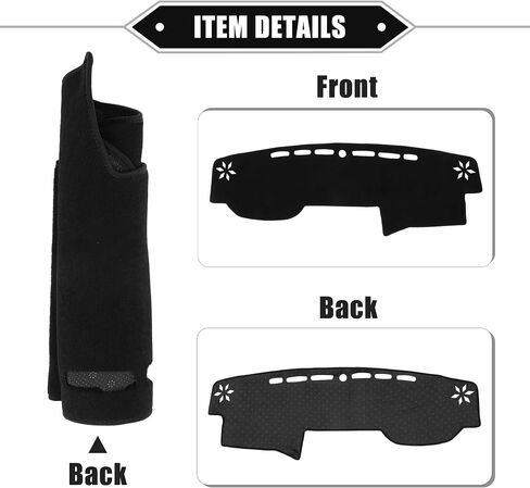 Dashboard Cover Compatible for Toyota 4runner 2015-2019, Non-Slip Polyester Black Red Dash Cover Mat Dash Board Protector Cover in Saudi Arabia