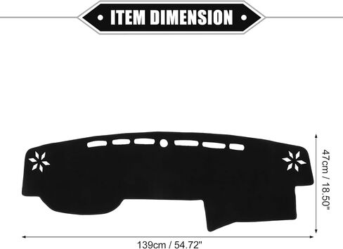 Dashboard Cover Compatible for Toyota 4runner 2015-2019, Non-Slip Polyester Black Red Dash Cover Mat Dash Board Protector Cover in Saudi Arabia