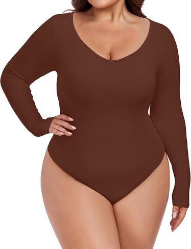 Foreyond plus bodysitits للنساء طويل الأكمام v in Kuwait