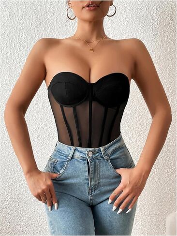 Sweatyrocks المرأة الشبكية الشبكية الشبكية بدون حمالات بلا أكمام in Saudi Arabia